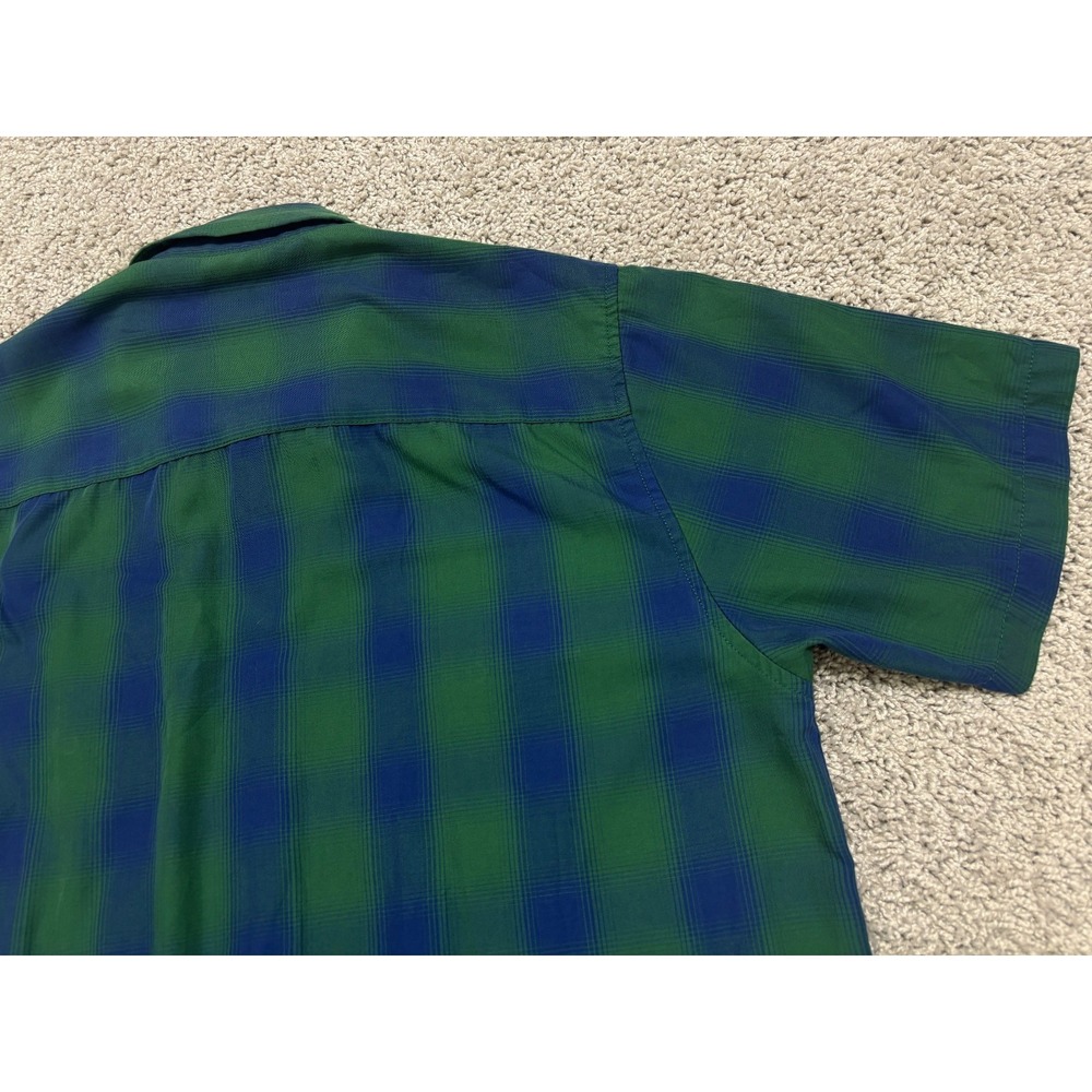 DIXXON Flannel Co. Tahoe Bamboo Blend Short Sleeve Pearl Snap Shirt Green Mens M - Picture 9 of 15